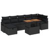 vidaXL Garten-Sofa-Set 8 stk. Schwarz Poly-Rattan