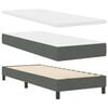 vidaXL Boxspringbett mit Matratze Dunkelgrau 80 x 200 cm Stoff