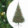 vidaXL K&uuml;nstlicher vorbeleuchteter Weihnachtsbaum Gr&uuml;n 180 cm PVC