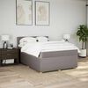 vidaXL Boxspringbett mit Matratze Taupe 140x190 cm Stoff