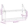 vidaXL Wandregal 2 F&auml;cher Sonoma-Eiche 80x21x51 cm Holzwerkstoff