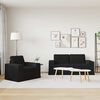vidaXL Sofa Set 2 pcs Schwarz 182 x 80 x 82 cm Stoff