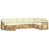 vidaXL Outdoor-Sofagarnitur 8 pcs Wei&szlig; und Creme 306 x 187,5 x 73 cm