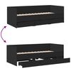 vidaXL Tagesbett mit Schubladen ohne Matratze Schwarz 90x190 cm