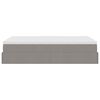 vidaXL Ottoman-Bett mit Matratze Taupe 120x190 cm Stoff