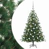 vidaXL K&uuml;nstlicher Weihnachtsbaum mit Weihnachtskugel 150 cm 150 LEDs
