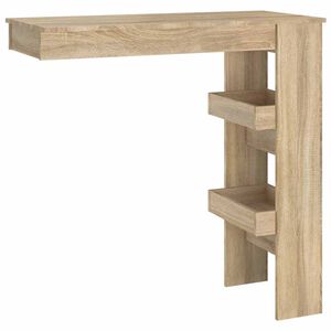 vidaXL Wand-Bartisch Sonoma-Eiche 102x45x103,5 cm Holzwerkstoff