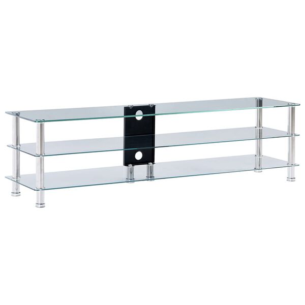 vidaXL TV-Tisch Transparent 150 x 40 x 40 cm Gehärtetes Glas