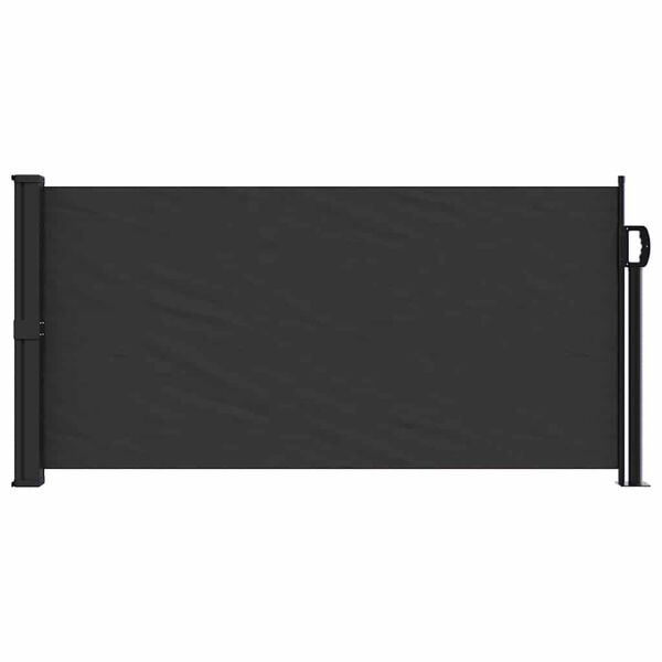 vidaXL Seitenmarkise Ausziehbar Schwarz 100x500 cm