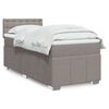 vidaXL Boxspringbett mit Matratze Taupe 90x200 cm Stoff