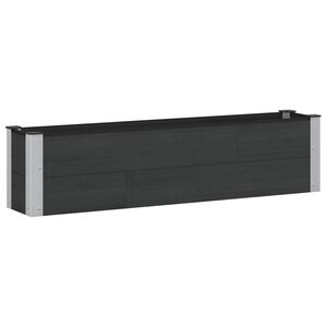 vidaXL Hochbeet Schwarz 150 x 30 x 36 cm