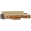 vidaXL Outdoor-Sofagarnitur 6 stk. Natur und Beige Polyester