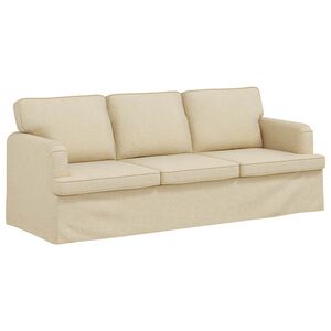 vidaXL Sofa Creme 201 x 80 x 85 cm Stoff