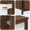 vidaXL 2-tlg. Badm&ouml;bel-Set Braun Eichen-Optik Holzwerkstoff