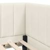 vidaXL Eckbettgestell mit Kopfteil Creme 80 cm x 200 cm Samt