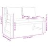vidaXL Gartenbank 114,5 cm mit Cremeweißen Kissen Massivholz Akazie