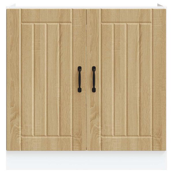 vidaXL Spülenunterschrank Lucca Sonoma-Eiche Holzwerkstoff