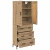 vidaXL Highboard mit Schubladen 2 pcs Artisan-Eiche Holzwerkstoff
