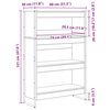vidaXL B&uuml;cherregal Kunsthandwerk Eiche 80 x 30 x 155 cm Holzwerkstoff