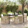 vidaXL Garten Essgruppe 5 pcs Beige Pulverbeschichteter Stahl