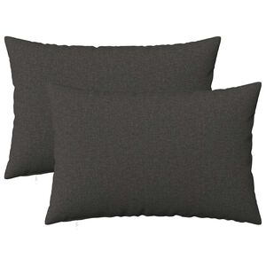 vidaXL Kissenbezug 2 pcs HEERLEN Dunkelgrau 30 x 50 cm