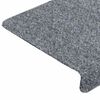 vidaXL Stufenmatten Selbstklebend 30 Stk. 65x21x4 cm Hellgrau Rechteckiger Rand