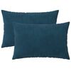 vidaXL Kissen mit Kissen HEERLEN 2 Stk. Blau Samt