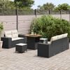 vidaXL Gartensofa-set 8 pcs Schwarz Poly-Rattan