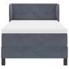 vidaXL Boxspringbett mit Matratze Dunkelgrau 80 x 200 cm Samt