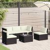 vidaXL 4-tlg. Garten-Lounge-Set mit Kissen Poly-Rattan Braun