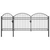 vidaXL Gartentor mit Gewölbter Spitze Stahl 2,25 x 4 m Schwarz