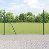 vidaXL Zaunpfosten Gr&uuml;n 10 x 1,4 m (36 mm Maschenweite) Stahl und PVC