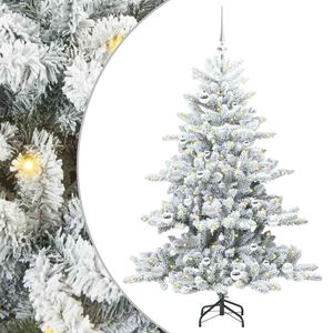vidaXL K&uuml;nstlicher klappbarer Weihnachtsbaum Wei&szlig; 150 cm PVC und Stahl