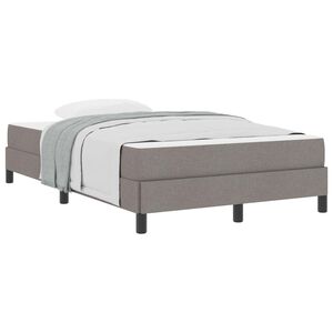 vidaXL Boxspringbett mit Matratze Taupe 120 x 190 cm Stoff