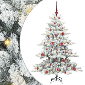vidaXL K&uuml;nstlicher klappbarer Weihnachtsbaum Wei&szlig; 150 cm PVC und Stahl