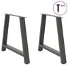 vidaXL Esstischbeine A-Form 2 Stk. Anthrazit 100x(72-73) cm Stahl