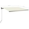 vidaXL Standmarkise Manuell Einziehbar 400x350 cm Creme
