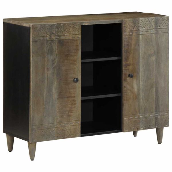 vidaXL Sideboard 90x33x75 cm Massivholz Mango