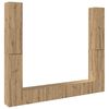 vidaXL TV-Wandschr&auml;nke 6 Stk. Artisan-Eiche Holzwerkstoff