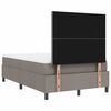 vidaXL Boxspringbett mit Matratze Taupe 120 x 200 cm Stoff