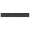 vidaXL zaunset 4 Stk. 699 x 105 cm WPC und Aluminium Schwarz