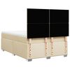 vidaXL Boxspringbett mit Matratze Creme 140x200 cm Stoff