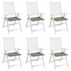 vidaXL Gartenstuhl-Kissen 6 Stk. Taupe 40x40x4 cm Oxford-Gewebe