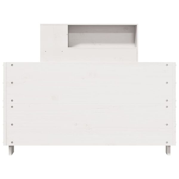 vidaXL Massivholzbett ohne Matratze Wei&szlig; 90x200 cm Kiefernholz