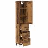 vidaXL Highboard Altholz 34,5 x 34 x 180 cm Holzwerkstoff