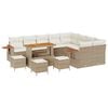 vidaXL Gartensofa-set 13 Stk. Beige Poly-Rattan