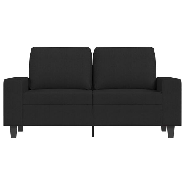 vidaXL 2-Sitzer-Sofa Schwarz 120 cm Stoff