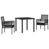 vidaXL Garten Essgruppe mit Kissen 5 pcs Hellgrau Poly-Rattan