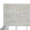 vidaXL Bett Grau Natur Rattan 180x200 cm