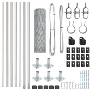 vidaXL Zaunpfosten Silber